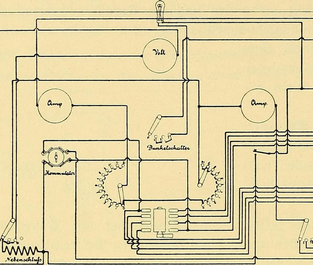 An illustration from Konstruktion, Bau und Betrieb von Funkeninduktoren und deren Anwendung, mit besonderer Berücksichtigung der Röntgenstrahlen-Technik, 1904, leaf 159