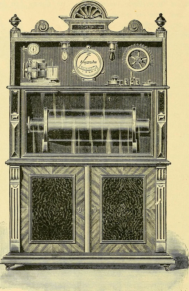 An illustration from Konstruktion, Bau und Betrieb von Funkeninduktoren und deren Anwendung, mit besonderer Berücksichtigung der Röntgenstrahlen-Technik, 1904, leaf 163