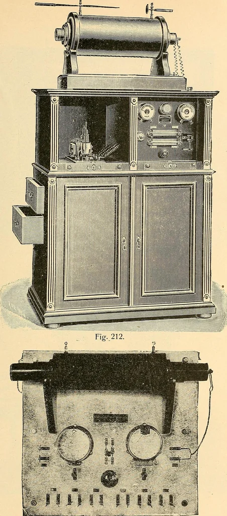 An illustration from Konstruktion, Bau und Betrieb von Funkeninduktoren und deren Anwendung, mit besonderer Berücksichtigung der Röntgenstrahlen-Technik, 1904, leaf 164