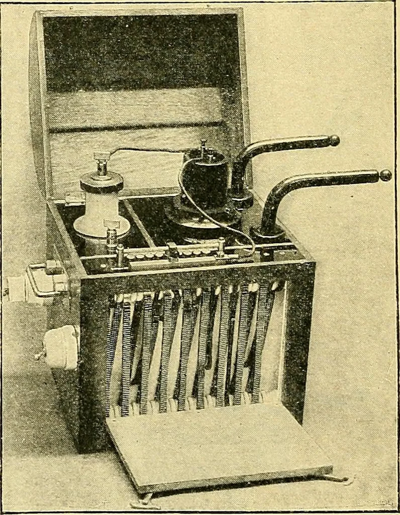 An illustration from Konstruktion, Bau und Betrieb von Funkeninduktoren und deren Anwendung, mit besonderer Berücksichtigung der Röntgenstrahlen-Technik, 1904, leaf 167