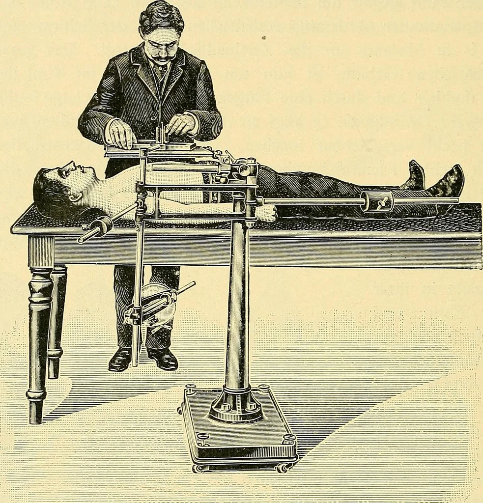 An illustration from Konstruktion, Bau und Betrieb von Funkeninduktoren und deren Anwendung, mit besonderer Berücksichtigung der Röntgenstrahlen-Technik, 1904, leaf 203