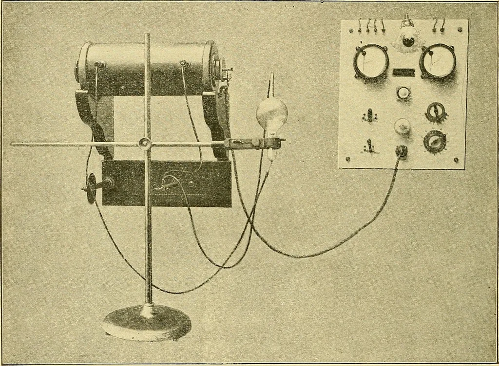 An illustration from Konstruktion, Bau und Betrieb von Funkeninduktoren und deren Anwendung, mit besonderer Berücksichtigung der Röntgenstrahlen-Technik, 1904, leaf 227