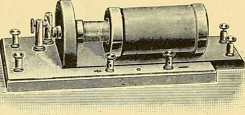 An illustration from Konstruktion, Bau und Betrieb von Funkeninduktoren und deren Anwendung, mit besonderer Berücksichtigung der Röntgenstrahlen-Technik, 1904, leaf 23