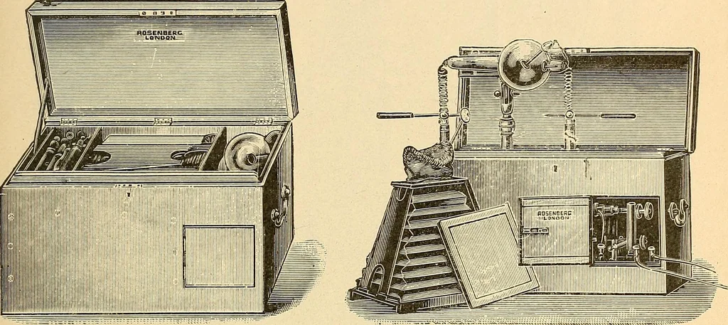 An illustration from Konstruktion, Bau und Betrieb von Funkeninduktoren und deren Anwendung, mit besonderer Berücksichtigung der Röntgenstrahlen-Technik, 1904, leaf 232