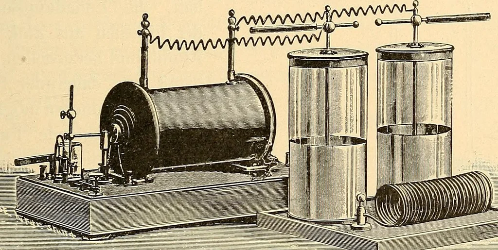 An illustration from Konstruktion, Bau und Betrieb von Funkeninduktoren und deren Anwendung, mit besonderer Berücksichtigung der Röntgenstrahlen-Technik, 1904, leaf 238