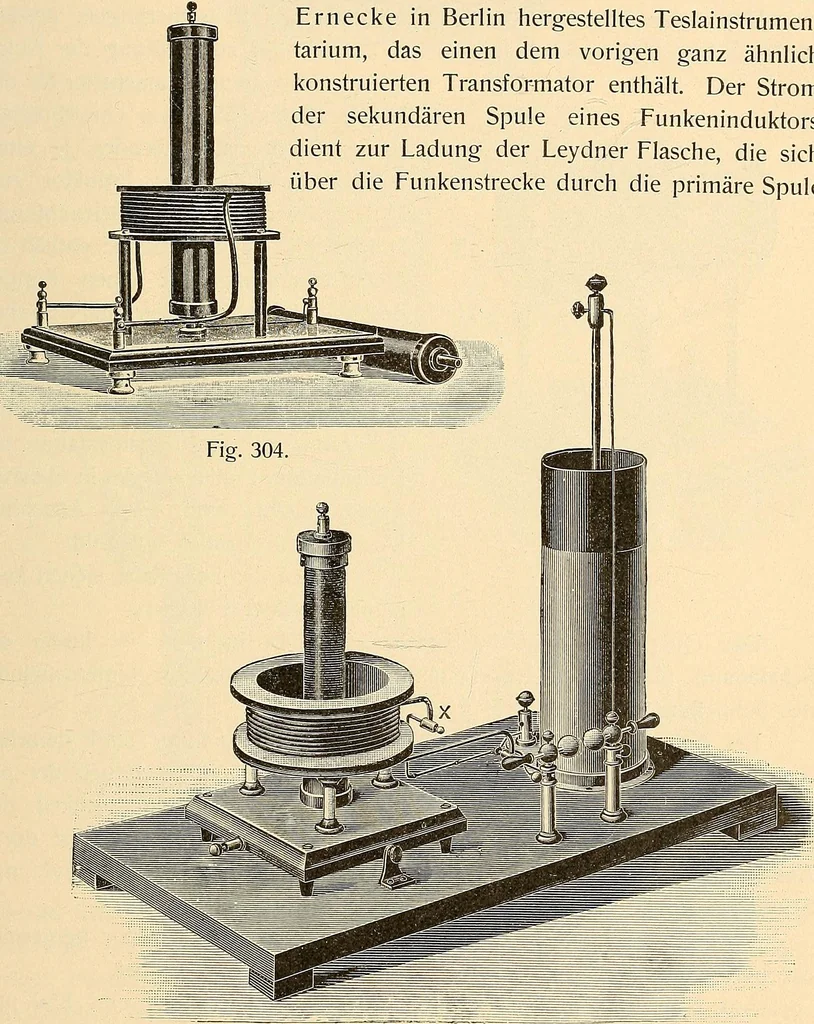 An illustration from Konstruktion, Bau und Betrieb von Funkeninduktoren und deren Anwendung, mit besonderer Berücksichtigung der Röntgenstrahlen-Technik, 1904, leaf 244