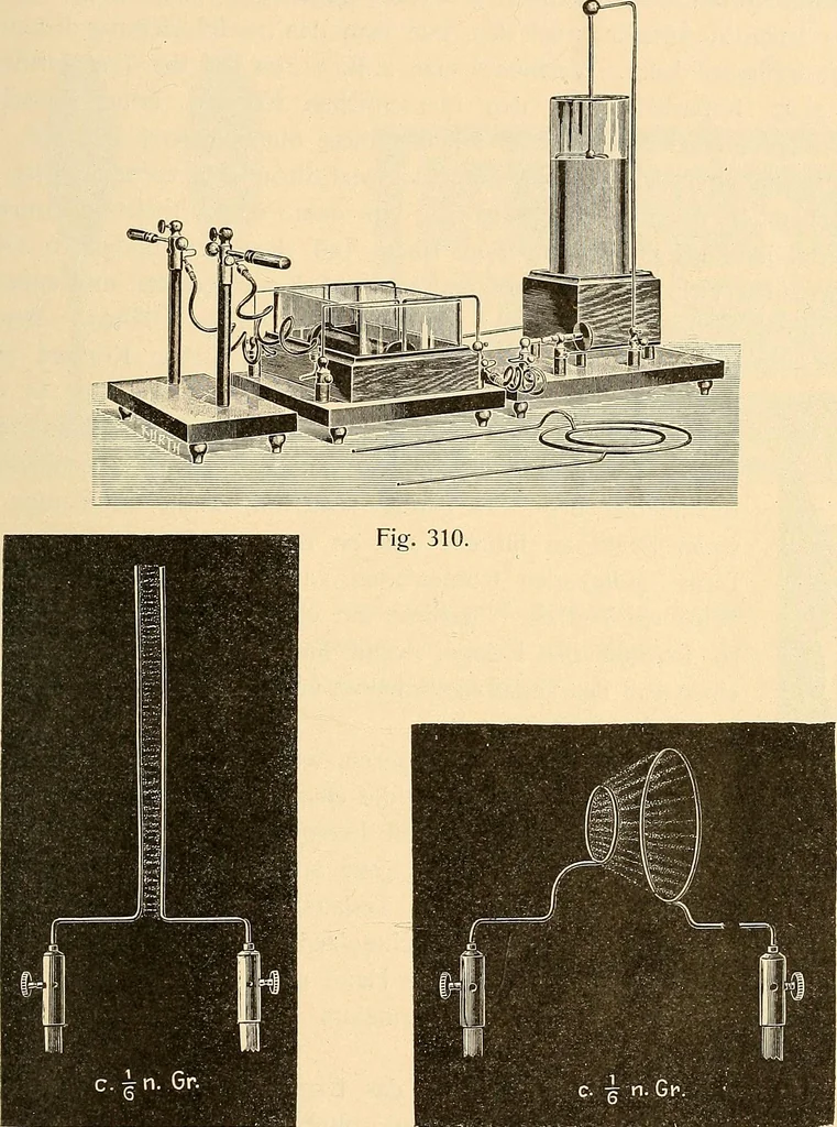 An illustration from Konstruktion, Bau und Betrieb von Funkeninduktoren und deren Anwendung, mit besonderer Berücksichtigung der Röntgenstrahlen-Technik, 1904, leaf 248