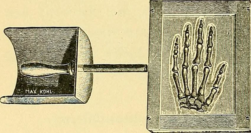 An illustration from Konstruktion, Bau und Betrieb von Funkeninduktoren und deren Anwendung, mit besonderer Berücksichtigung der Röntgenstrahlen-Technik, 1904, leaf 273