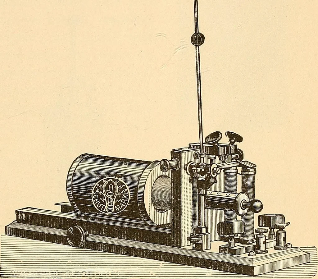 An illustration from Konstruktion, Bau und Betrieb von Funkeninduktoren und deren Anwendung, mit besonderer Berücksichtigung der Röntgenstrahlen-Technik, 1904, leaf 28