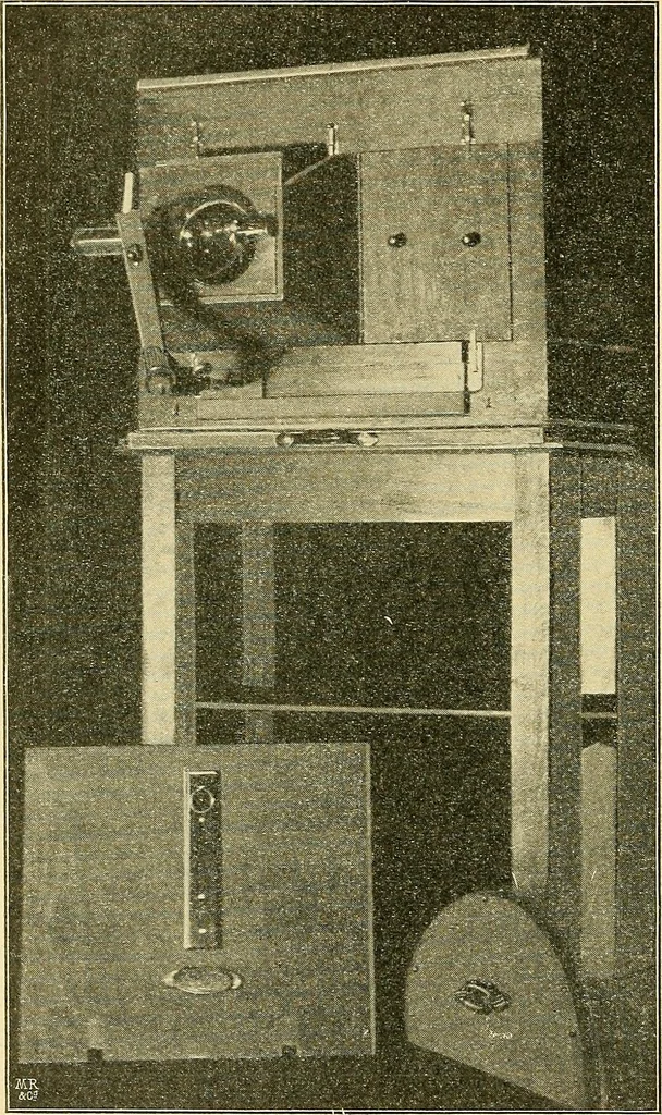 An illustration from Konstruktion, Bau und Betrieb von Funkeninduktoren und deren Anwendung, mit besonderer Berücksichtigung der Röntgenstrahlen-Technik, 1904, leaf 289