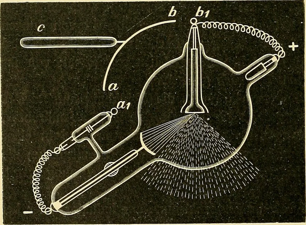 An illustration from Konstruktion, Bau und Betrieb von Funkeninduktoren und deren Anwendung, mit besonderer Berücksichtigung der Röntgenstrahlen-Technik, 1904, leaf 305