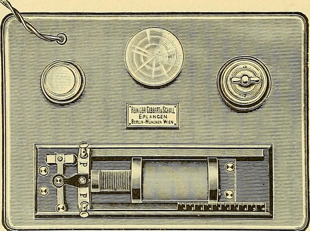 An illustration from Konstruktion, Bau und Betrieb von Funkeninduktoren und deren Anwendung, mit besonderer Berücksichtigung der Röntgenstrahlen-Technik, 1904, leaf 31