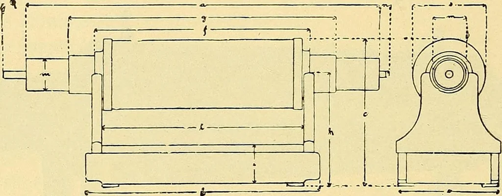 An illustration from Konstruktion, Bau und Betrieb von Funkeninduktoren und deren Anwendung, mit besonderer Berücksichtigung der Röntgenstrahlen-Technik, 1904, leaf 59