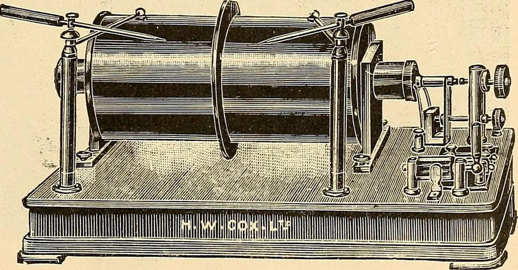 An illustration from Konstruktion, Bau und Betrieb von Funkeninduktoren und deren Anwendung, mit besonderer Berücksichtigung der Röntgenstrahlen-Technik, 1904, leaf 60