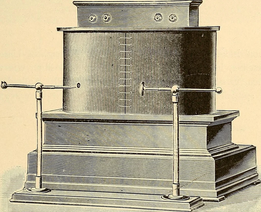 An illustration from Konstruktion, Bau und Betrieb von Funkeninduktoren und deren Anwendung, mit besonderer Berücksichtigung der Röntgenstrahlen-Technik, 1904, leaf 64