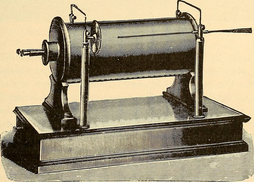 An illustration from Konstruktion, Bau und Betrieb von Funkeninduktoren und deren Anwendung, mit besonderer Berücksichtigung der Röntgenstrahlen-Technik, 1904, leaf 66