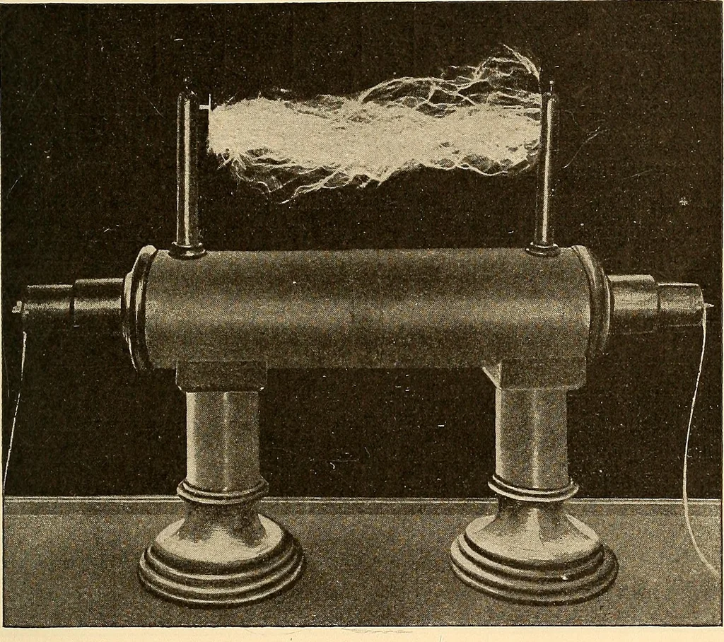 An illustration from Konstruktion, Bau und Betrieb von Funkeninduktoren und deren Anwendung, mit besonderer Berücksichtigung der Röntgenstrahlen-Technik, 1904, leaf 72