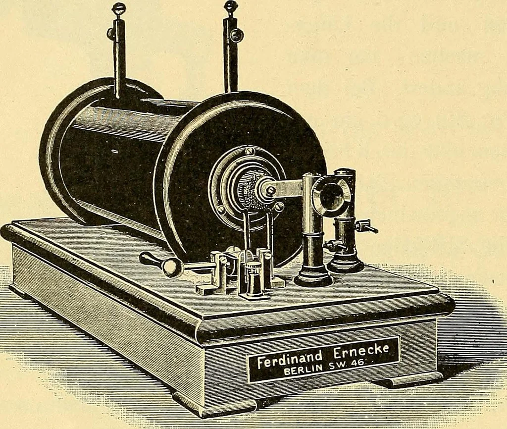 An illustration from Konstruktion, Bau und Betrieb von Funkeninduktoren und deren Anwendung, mit besonderer Berücksichtigung der Röntgenstrahlen-Technik, 1904, leaf 79