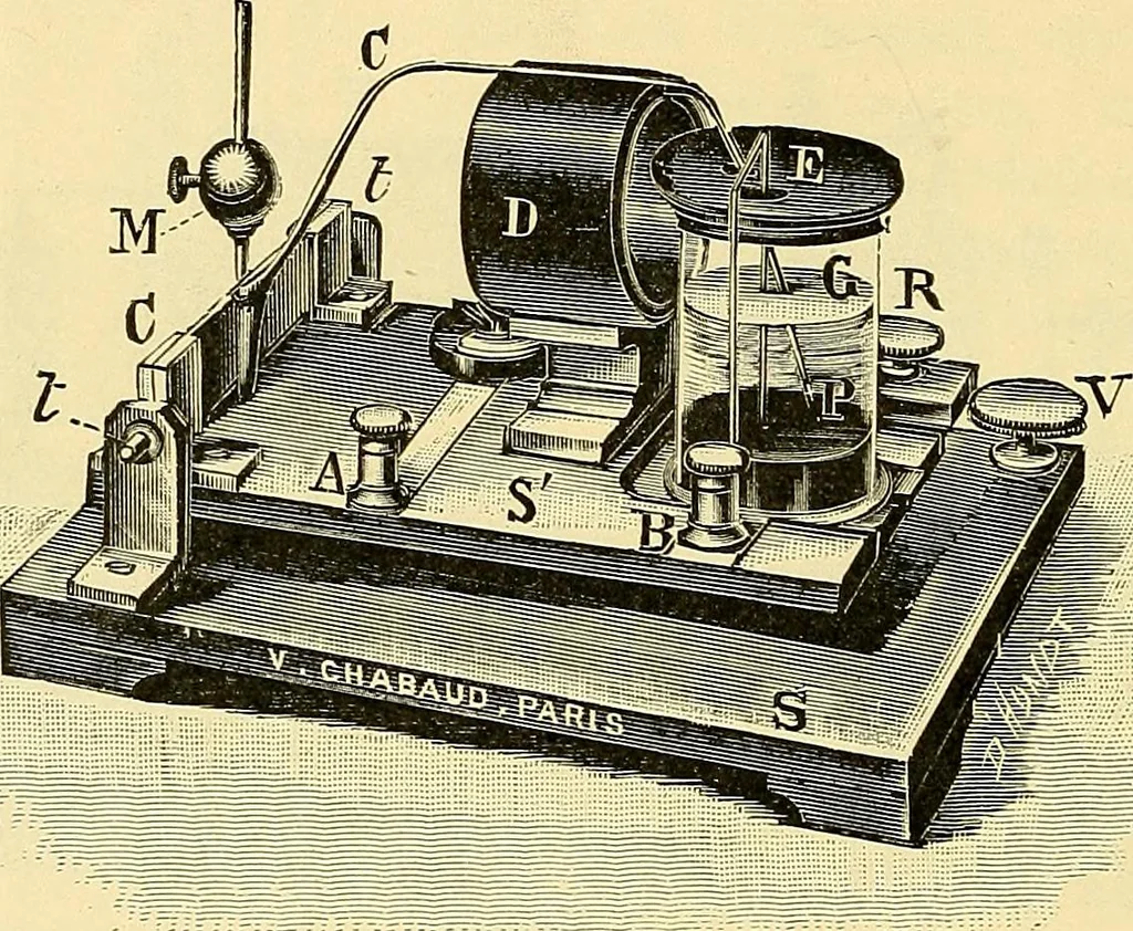 An illustration from Konstruktion, Bau und Betrieb von Funkeninduktoren und deren Anwendung, mit besonderer Berücksichtigung der Röntgenstrahlen-Technik, 1904, leaf 85