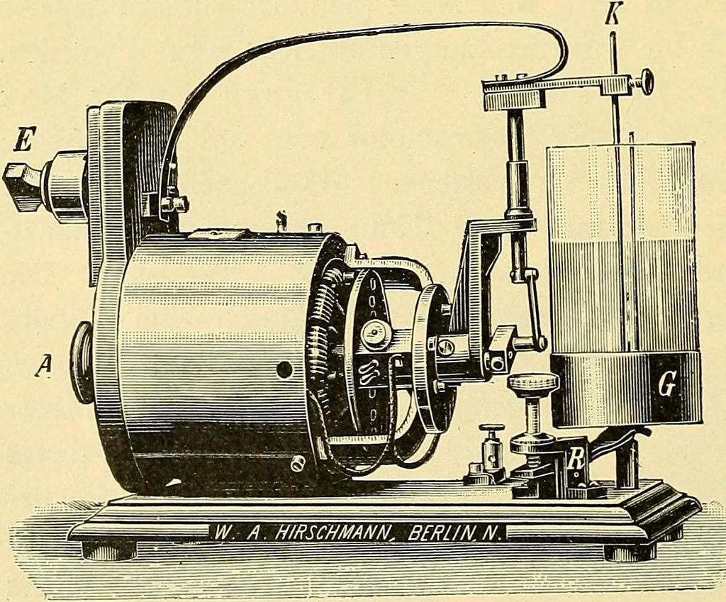 An illustration from Konstruktion, Bau und Betrieb von Funkeninduktoren und deren Anwendung, mit besonderer Berücksichtigung der Röntgenstrahlen-Technik, 1904, leaf 89