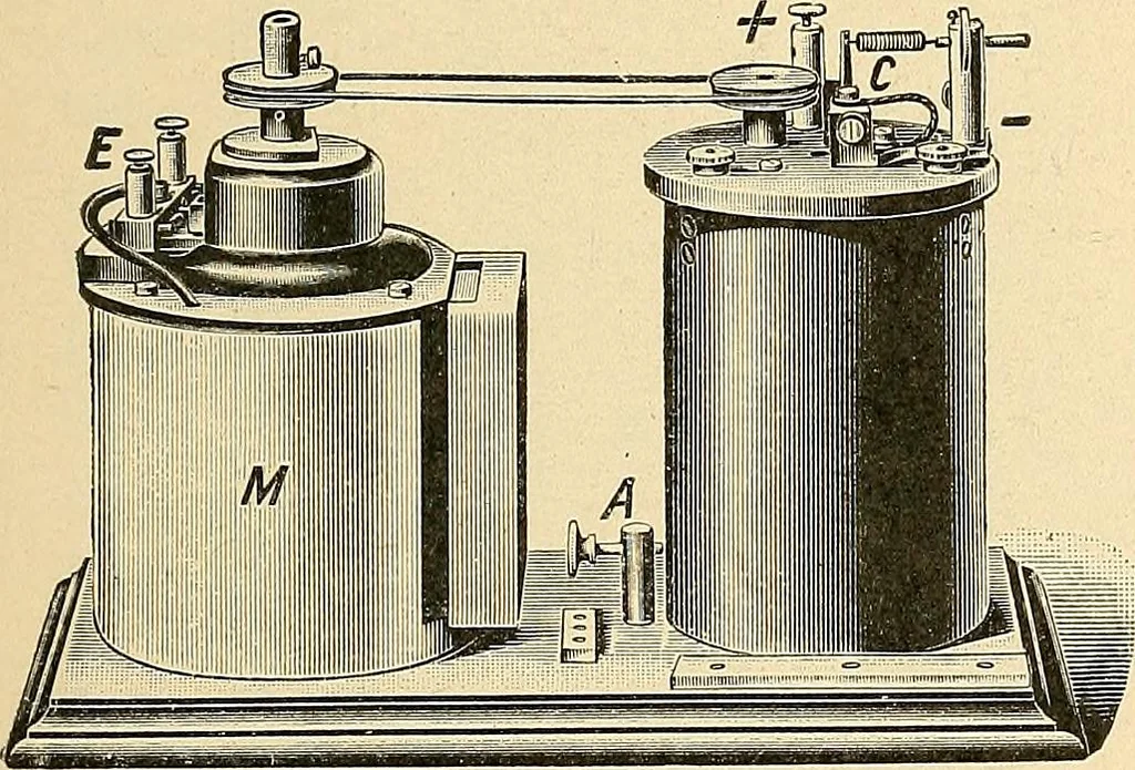 An illustration from Konstruktion, Bau und Betrieb von Funkeninduktoren und deren Anwendung, mit besonderer Berücksichtigung der Röntgenstrahlen-Technik, 1904, leaf 94