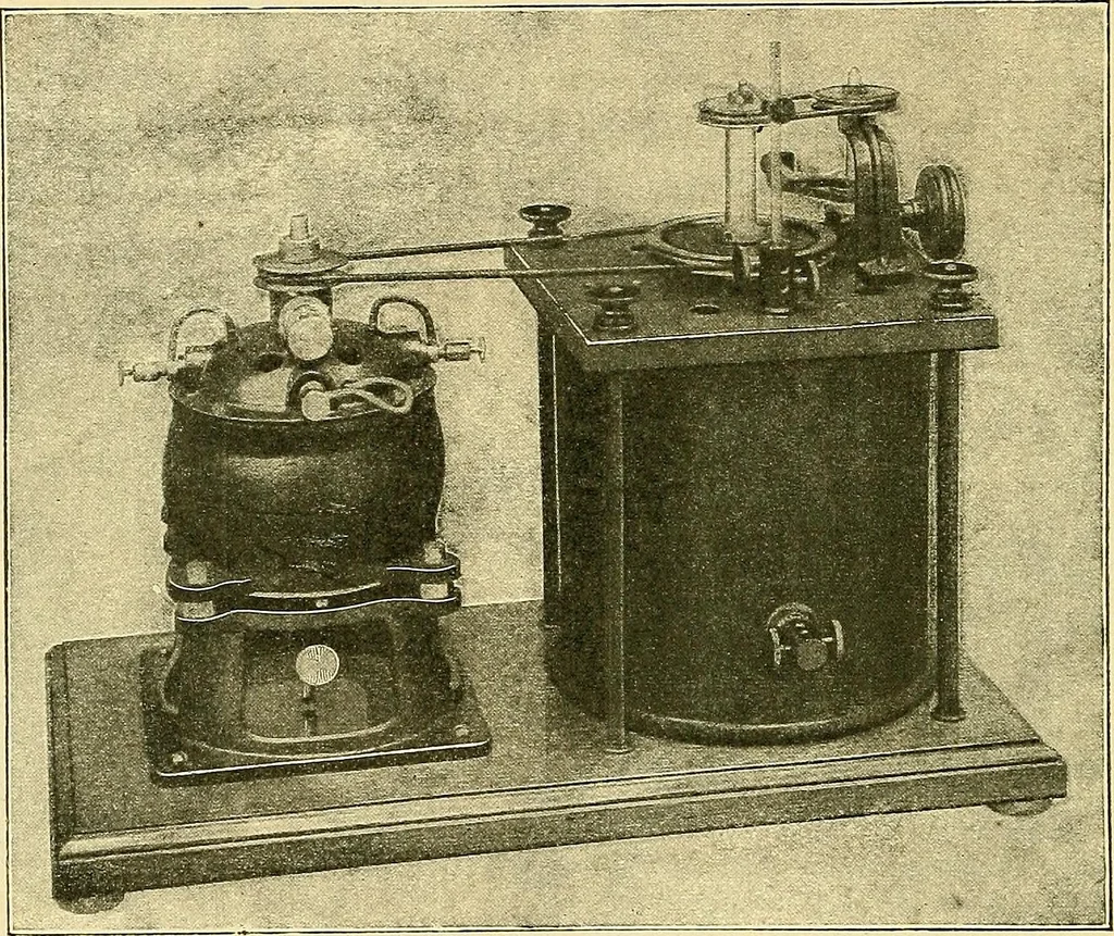 An illustration from Konstruktion, Bau und Betrieb von Funkeninduktoren und deren Anwendung, mit besonderer Berücksichtigung der Röntgenstrahlen-Technik, 1904, leaf 95