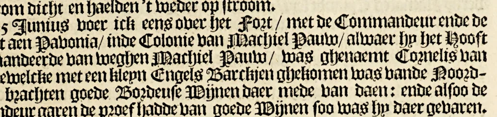 An illustration from Korte historiael, ende journaels aenteyckeninge, van verscheyden voyagiens in de vier deelen des wereldts-ronde, : als Europa, Africa, Asia, ende Amerika gedaen,, 1655, leaf 161