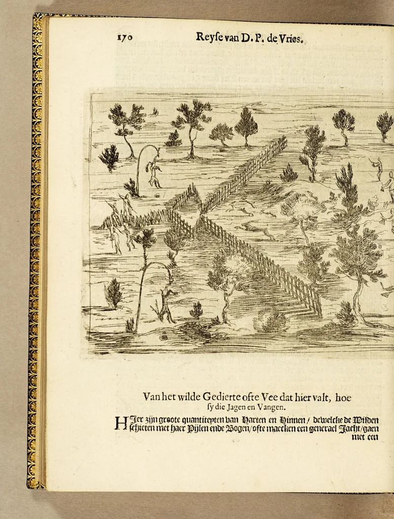 An illustration from Korte historiael, ende journaels aenteyckeninge, van verscheyden voyagiens in de vier deelen des wereldts-ronde, : als Europa, Africa, Asia, ende Amerika gedaen,, 1655, leaf 186