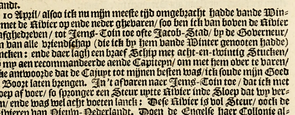 An illustration from Korte historiael, ende journaels aenteyckeninge, van verscheyden voyagiens in de vier deelen des wereldts-ronde, : als Europa, Africa, Asia, ende Amerika gedaen,, 1655, leaf 203