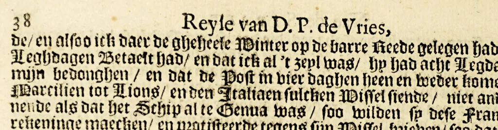 An illustration from Korte historiael, ende journaels aenteyckeninge, van verscheyden voyagiens in de vier deelen des wereldts-ronde, : als Europa, Africa, Asia, ende Amerika gedaen,, 1655, leaf 54