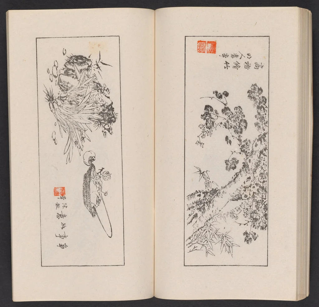 An illustration from Kōkōkan gashō, 1886, leaf 39