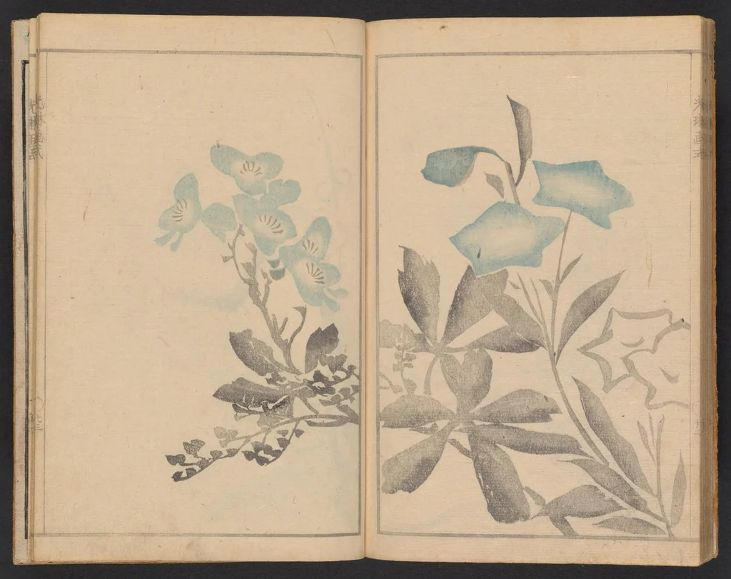 An illustration from Kōrin gashiki : zen, 1818, leaf 25