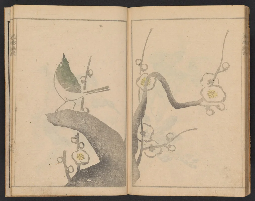 An illustration from Kōrin gashiki : zen, 1818, leaf 26