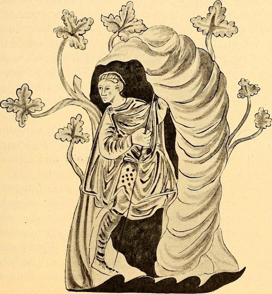 An illustration from Körperpflege und Kleidung bei den Deutschen von den ältesten geschichtlichen Zeiten bis zum 16. Jahrhundert, 1903, leaf 274