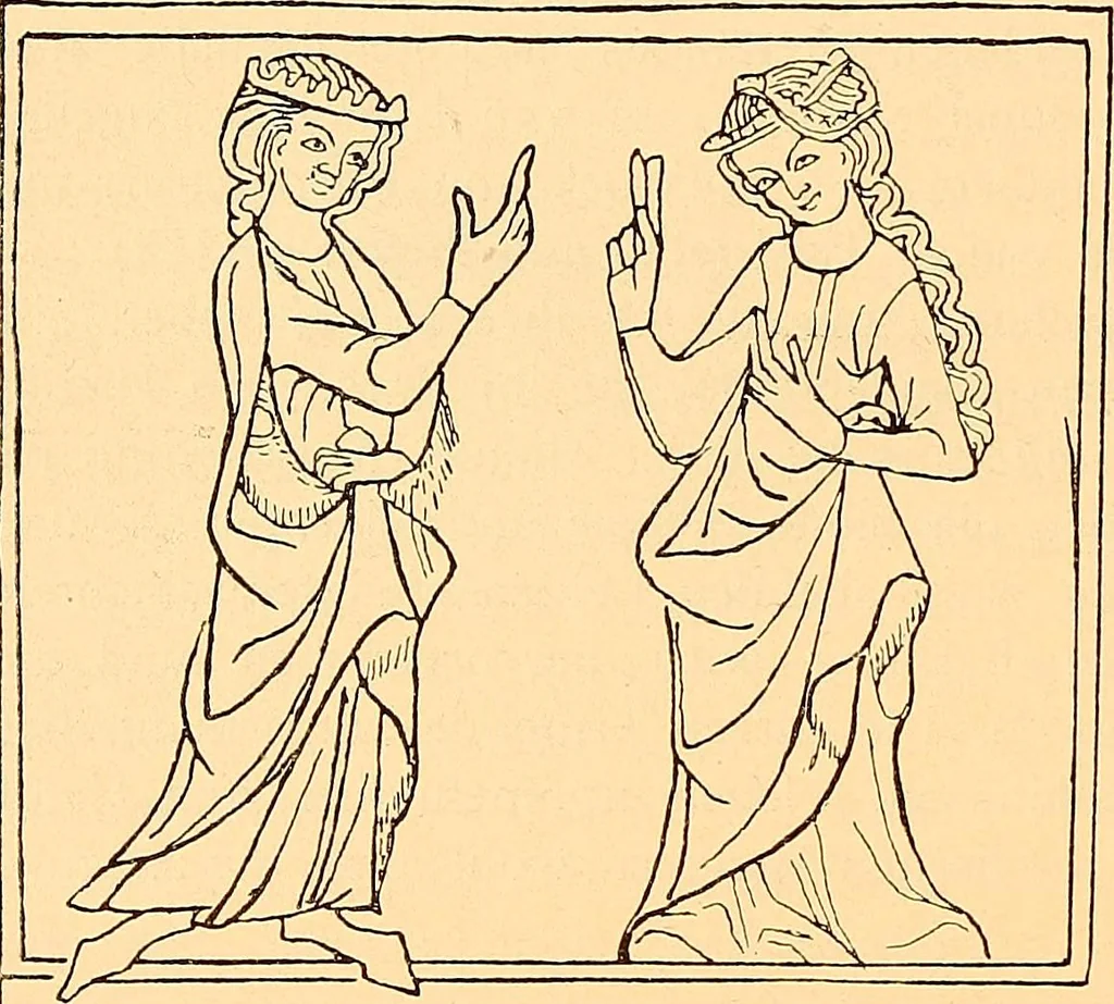An illustration from Körperpflege und Kleidung bei den Deutschen von den ältesten geschichtlichen Zeiten bis zum 16. Jahrhundert, 1903, leaf 289
