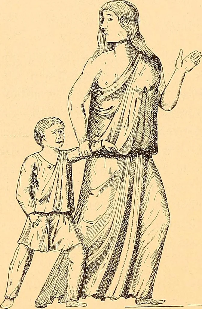 An illustration from Körperpflege und Kleidung bei den Deutschen von den ältesten geschichtlichen Zeiten bis zum 16. Jahrhundert, 1903, leaf 319