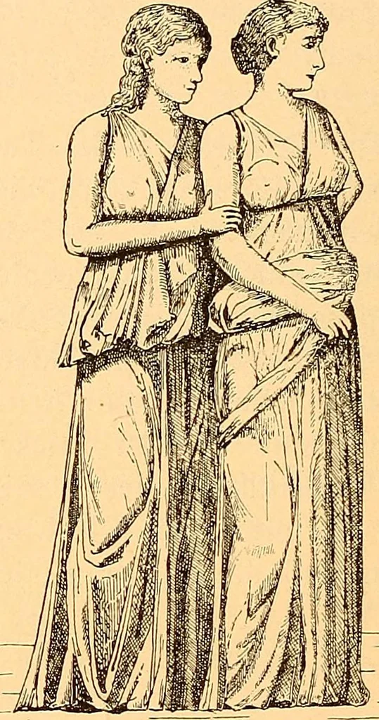 An illustration from Körperpflege und Kleidung bei den Deutschen von den ältesten geschichtlichen Zeiten bis zum 16. Jahrhundert, 1903, leaf 319