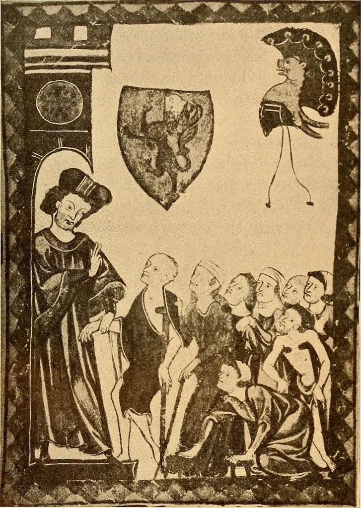 An illustration from Körperpflege und Kleidung bei den Deutschen von den ältesten geschichtlichen Zeiten bis zum 16. Jahrhundert, 1903, leaf 35