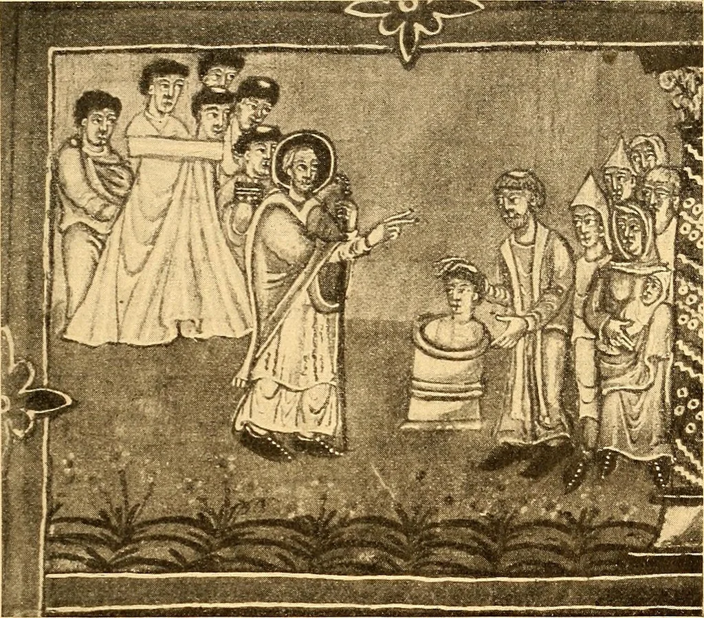 An illustration from Körperpflege und Kleidung bei den Deutschen von den ältesten geschichtlichen Zeiten bis zum 16. Jahrhundert, 1903, leaf 54