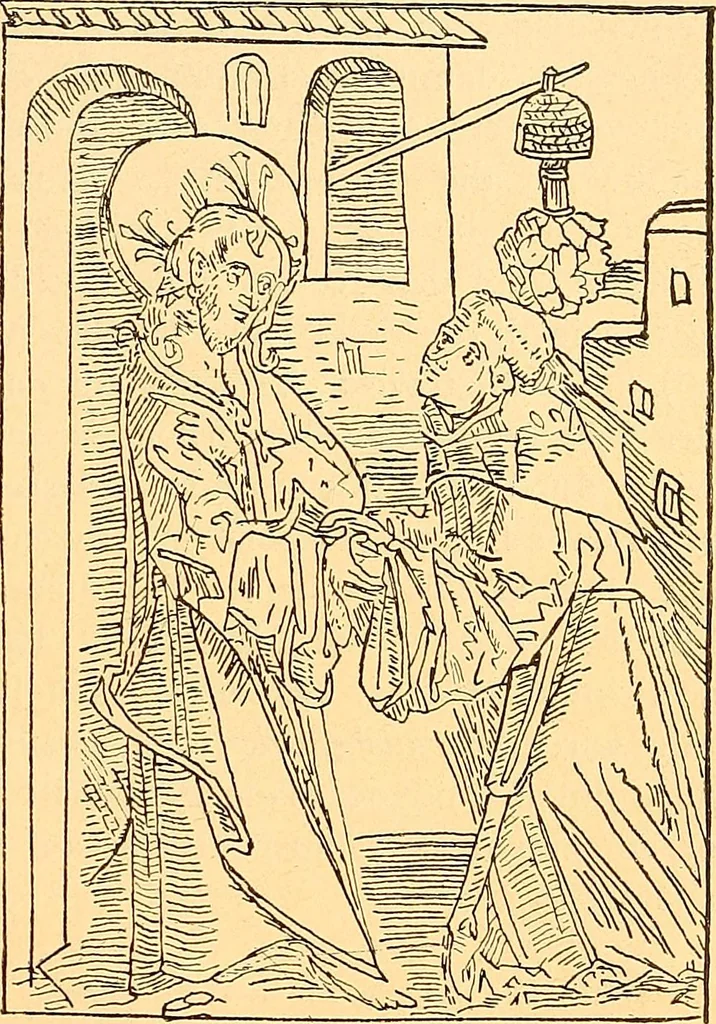An illustration from Körperpflege und Kleidung bei den Deutschen von den ältesten geschichtlichen Zeiten bis zum 16. Jahrhundert, 1903, leaf 64