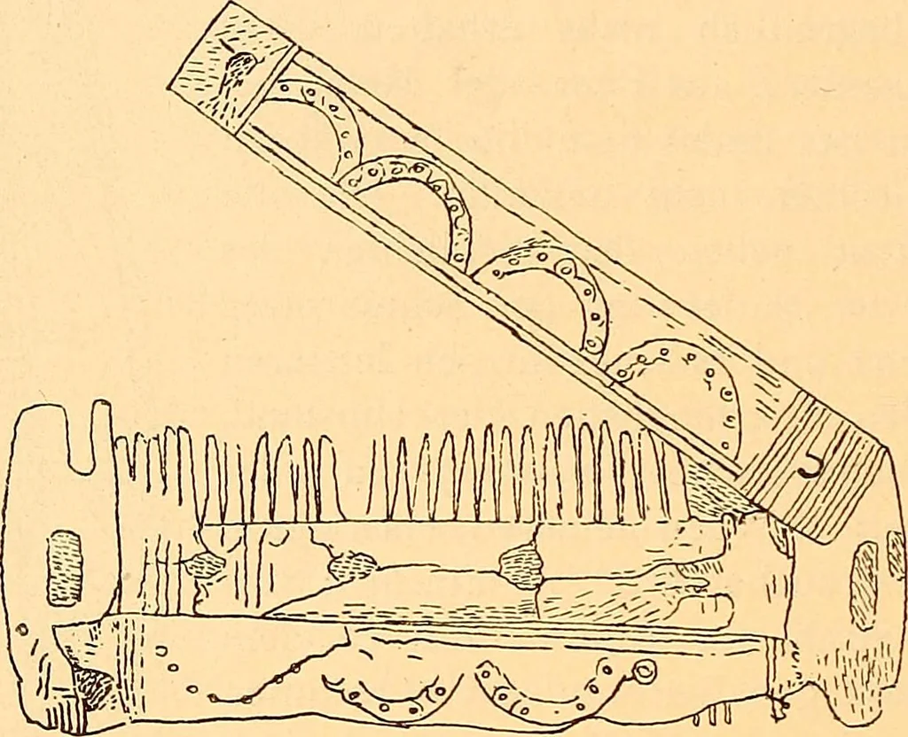 An illustration from Körperpflege und Kleidung bei den Deutschen von den ältesten geschichtlichen Zeiten bis zum 16. Jahrhundert, 1903, leaf 77