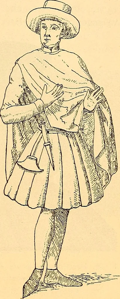 An illustration from Körperpflege und Kleidung bei den Deutschen von den ältesten geschichtlichen Zeiten bis zum 16. Jahrhundert, 1903, leaf 84
