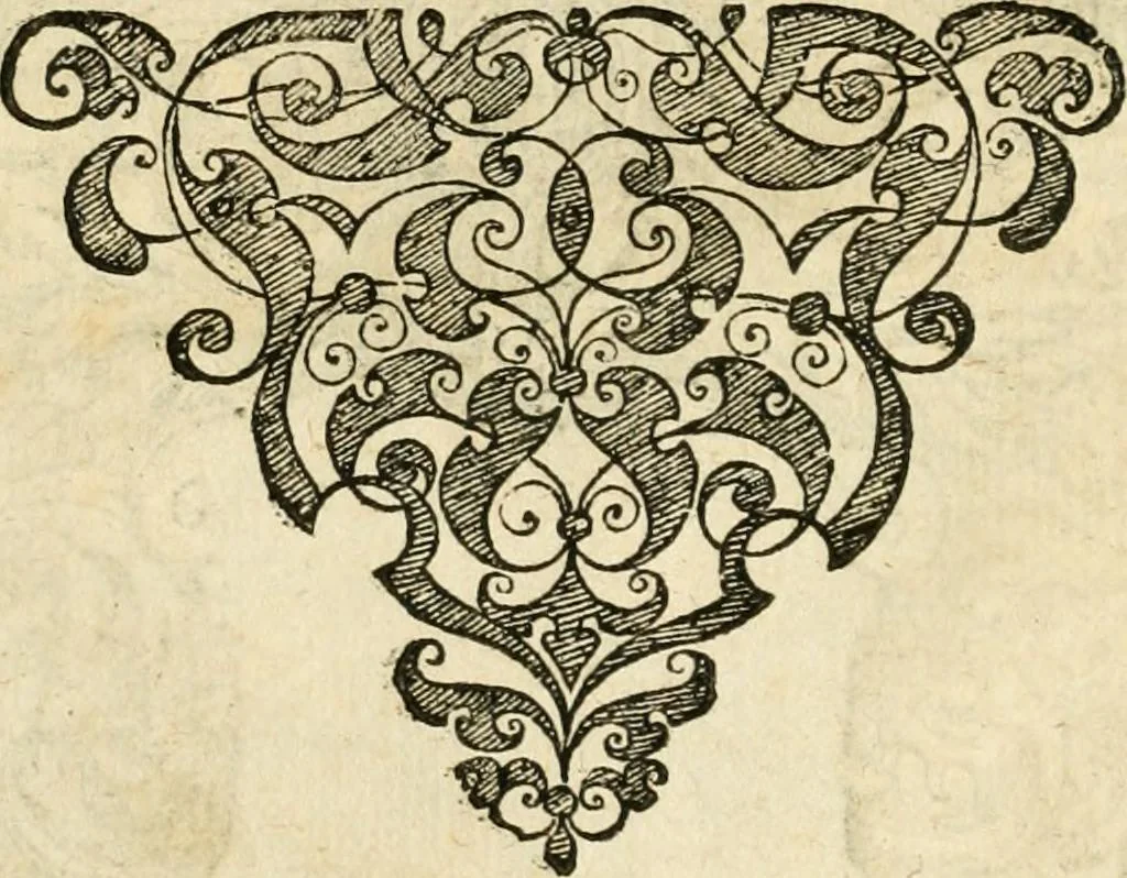 An illustration from Kunstbüchlin : Darinnen neben Fürbildung vieler, geistlicher vnnd weltlicher, hohes vnd niderstands Personen, so dann auch der Türkischen Käyser derselben obersten allerhandt kunstreiche Stück vnnd Figuren : auch die sieben Planeten, zehen alter Rittmeister vnnd Befelchshaber, Reutern vnd Contrafactur der Pferde, allerlen Thurnier, Fechten vnd dann erliche Helm vnd Helmdecken begriffen : Alles auff das zierlicht vnd künstlichst gerissen, 1599, leaf 305
