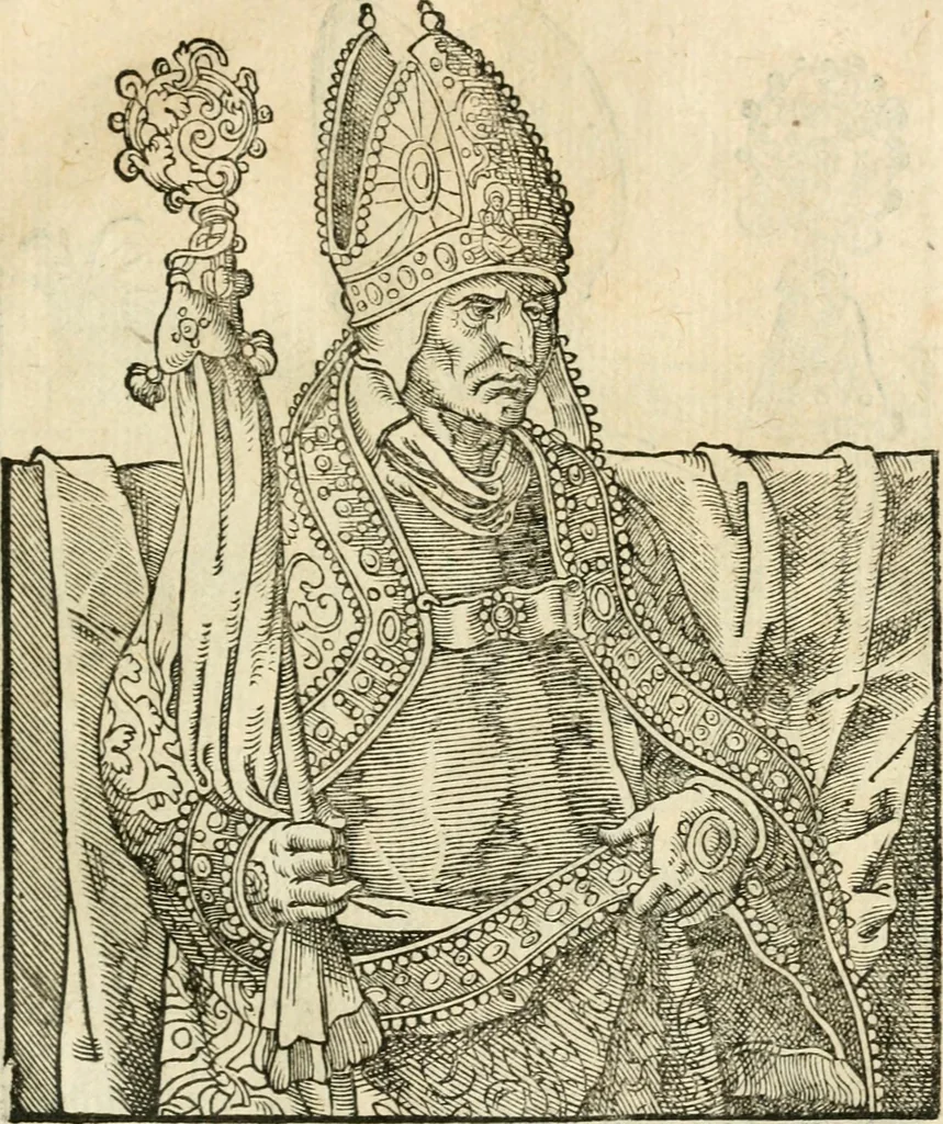 An illustration from Kunstbüchlin : Darinnen neben Fürbildung vieler, geistlicher vnnd weltlicher, hohes vnd niderstands Personen, so dann auch der Türkischen Käyser derselben obersten allerhandt kunstreiche Stück vnnd Figuren : auch die sieben Planeten, zehen alter Rittmeister vnnd Befelchshaber, Reutern vnd Contrafactur der Pferde, allerlen Thurnier, Fechten vnd dann erliche Helm vnd Helmdecken begriffen : Alles auff das zierlicht vnd künstlichst gerissen, 1599, leaf 98