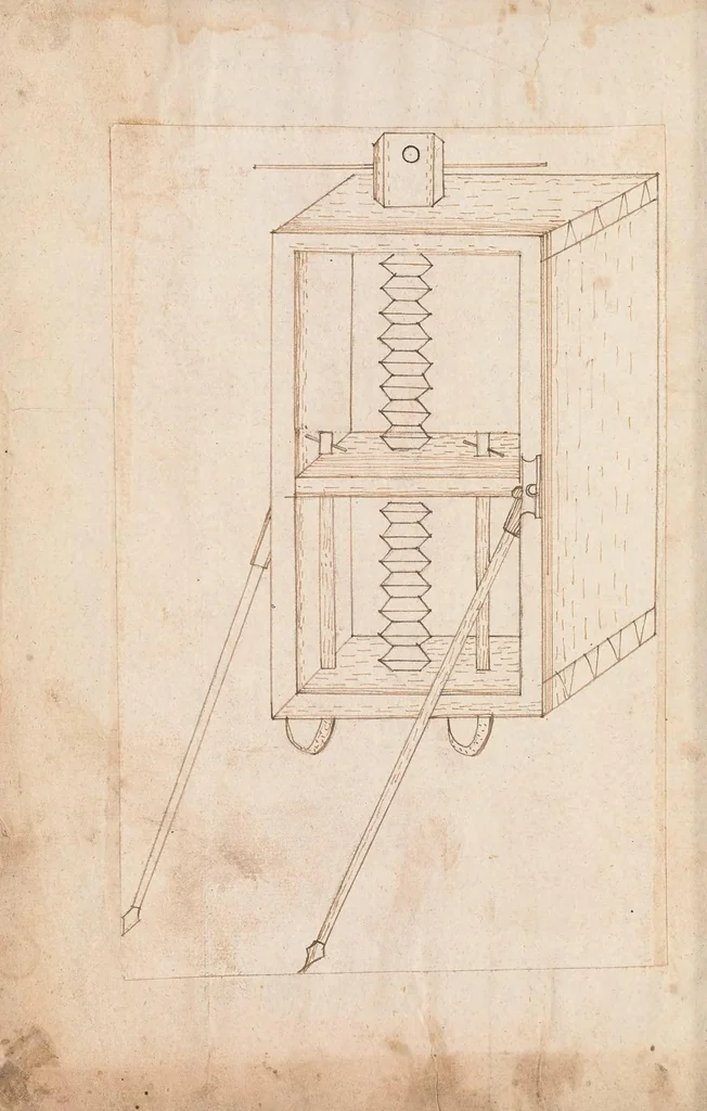 An illustration from Kunstbuech der Puchsenmeisterey [sic], 1589, leaf 244