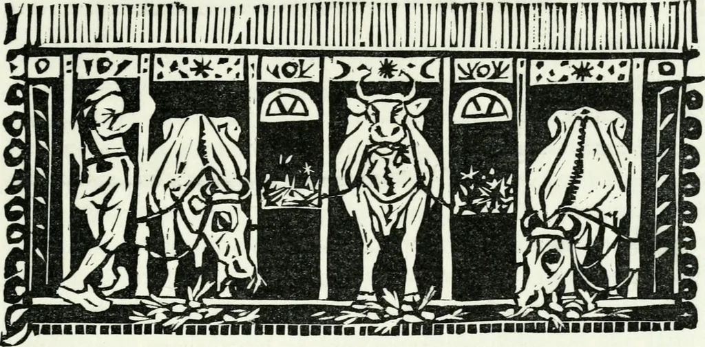 An illustration from Kunst en samenleving. Naar Walter Crane's Claims of decorative art, in het nederlandsch bewerkt door Jan Veth, en vercierd met talrijke vignetten, in hout gesneden door G.W. Dijsselhof, 1903, leaf 48