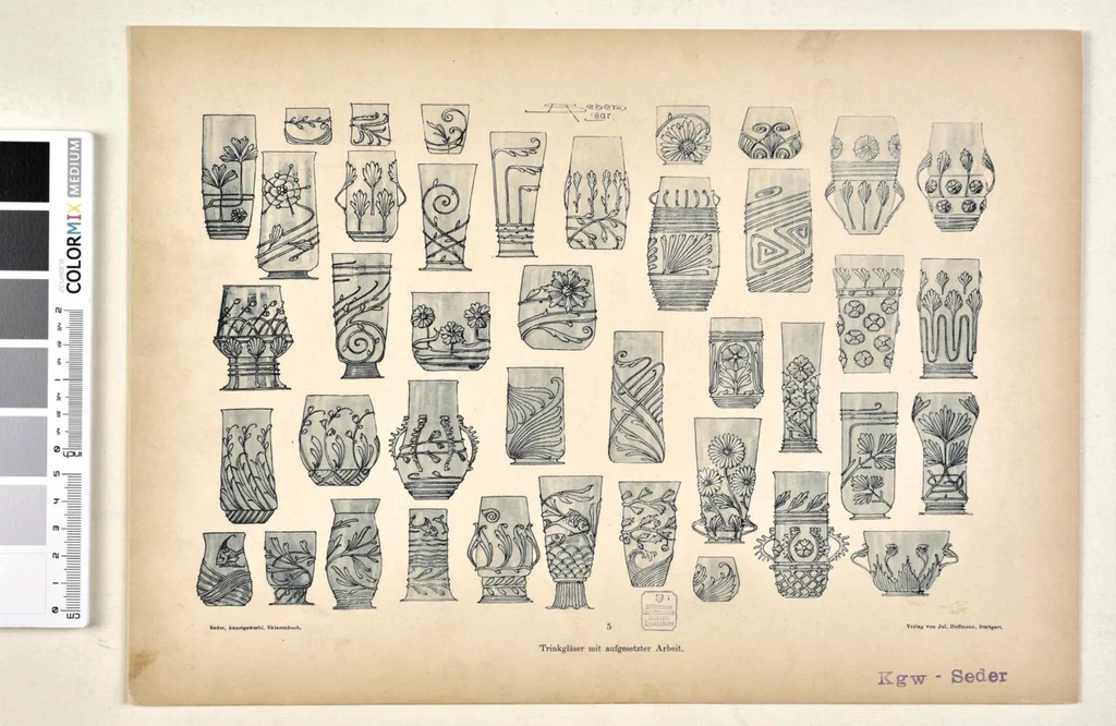An illustration from Kunstgewerbliches Skizzenbuch : Für Metall, Glas-Industrie und Keramik / Anton Seder, 1899, leaf 11