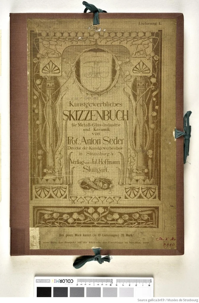 An illustration from Kunstgewerbliches Skizzenbuch : Für Metall, Glas-Industrie und Keramik / Anton Seder, 1899, leaf 2