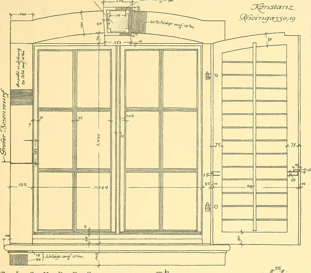 An illustration from Kunsthandwerkliche Details von Bavten vnd deren Einrichtvngen avs der Zeit von 1750-1850, 1911, leaf 108