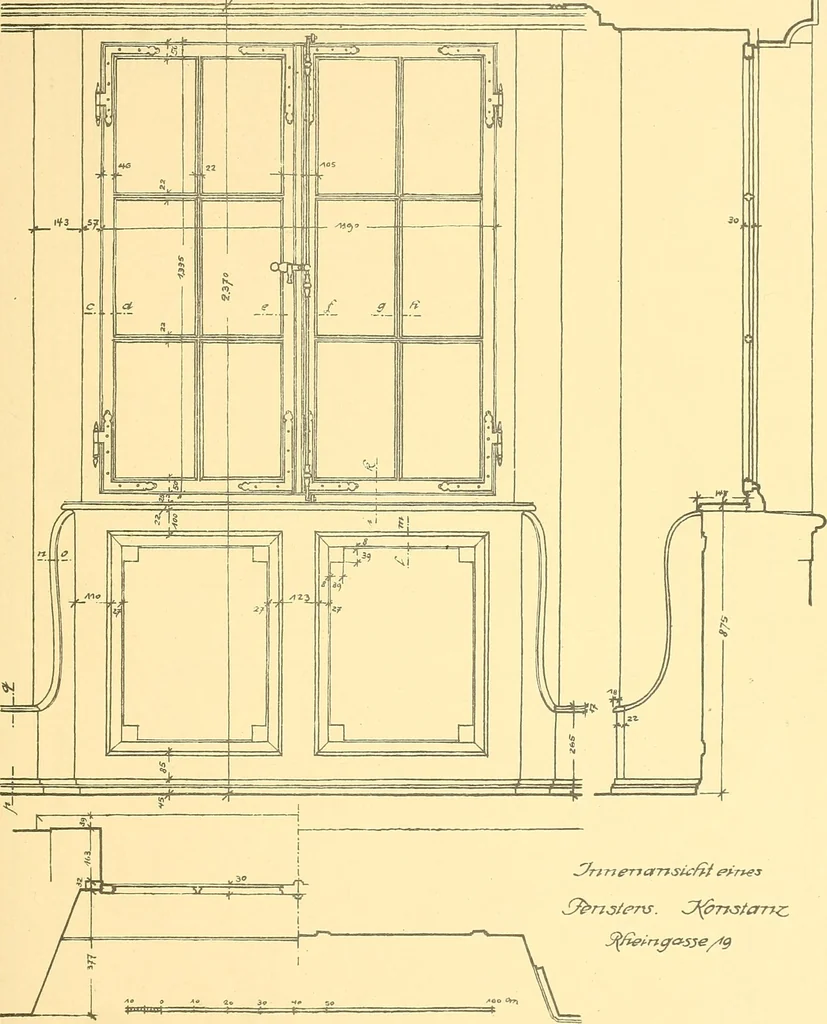 An illustration from Kunsthandwerkliche Details von Bavten vnd deren Einrichtvngen avs der Zeit von 1750-1850, 1911, leaf 110